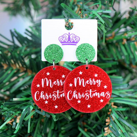 Merry Christmas Earrings chandelier earrings